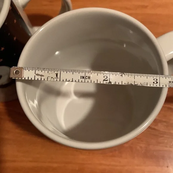 Pair of Wintertime Snowman Mugs Coffee Cups Perfect Condition Used for Display - Picture 6 of 6